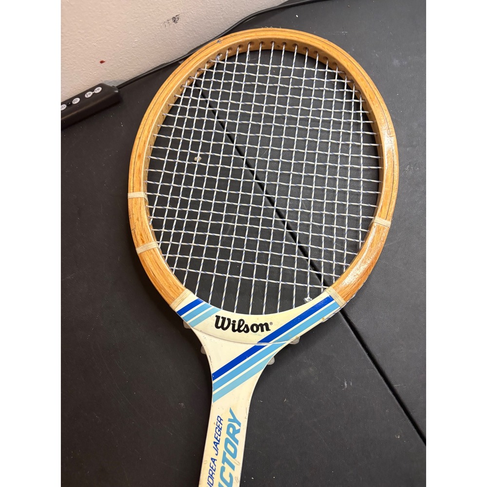 Vintage Wilson Andrea Jaeger Victory Wood Tennis Racquet Retro Collectible